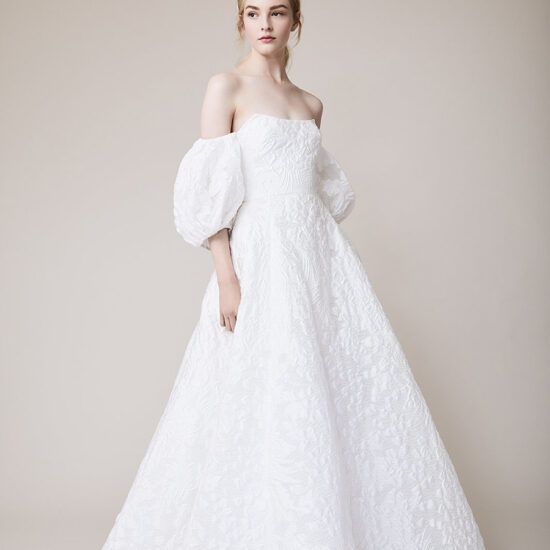 Crystal Floral Bodice Plus Size Wedding Dress