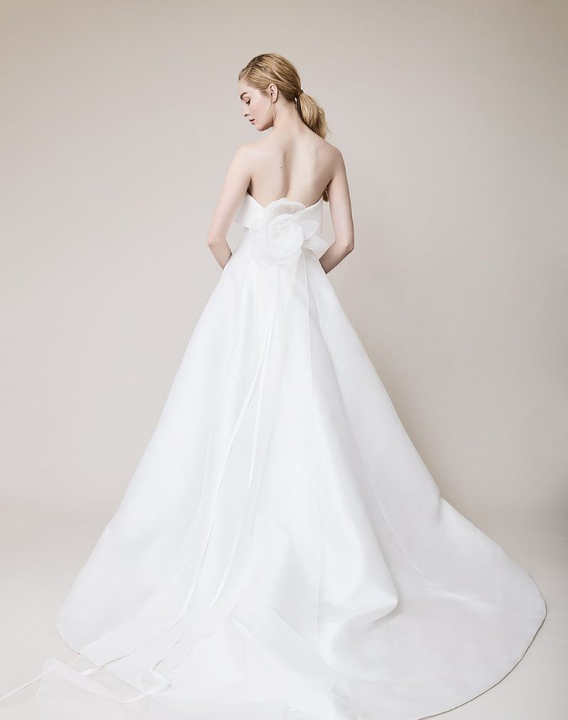 Grosgrain Banded Stretch Lace Wedding Dress 2 Grosgrain Banded Stretch Lace Wedding Dress - Image 2