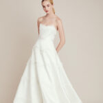 Floral Tulle Wedding Dress with Removable Sleeves