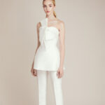 Scalloped Lace Long Sleeve Open Back Wedding Dress